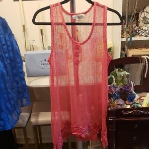 Simply Noelle Pink Mesh Top